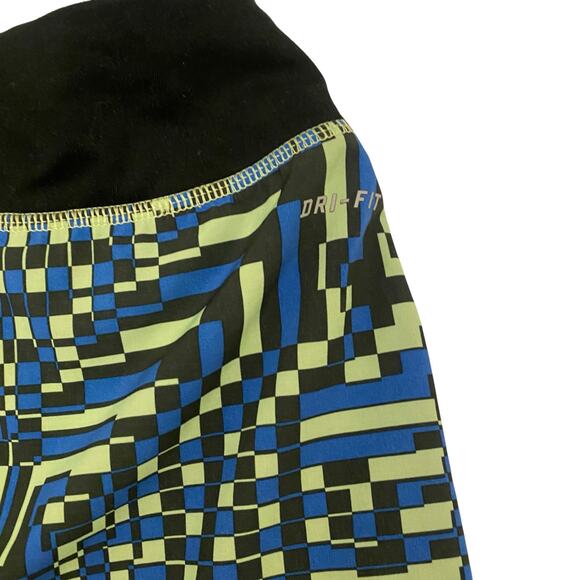 Women's Nike 4" SW Rival Printed Dri-Fit Running Shorts Size Medium Green & Blue - Picture 6 of 12